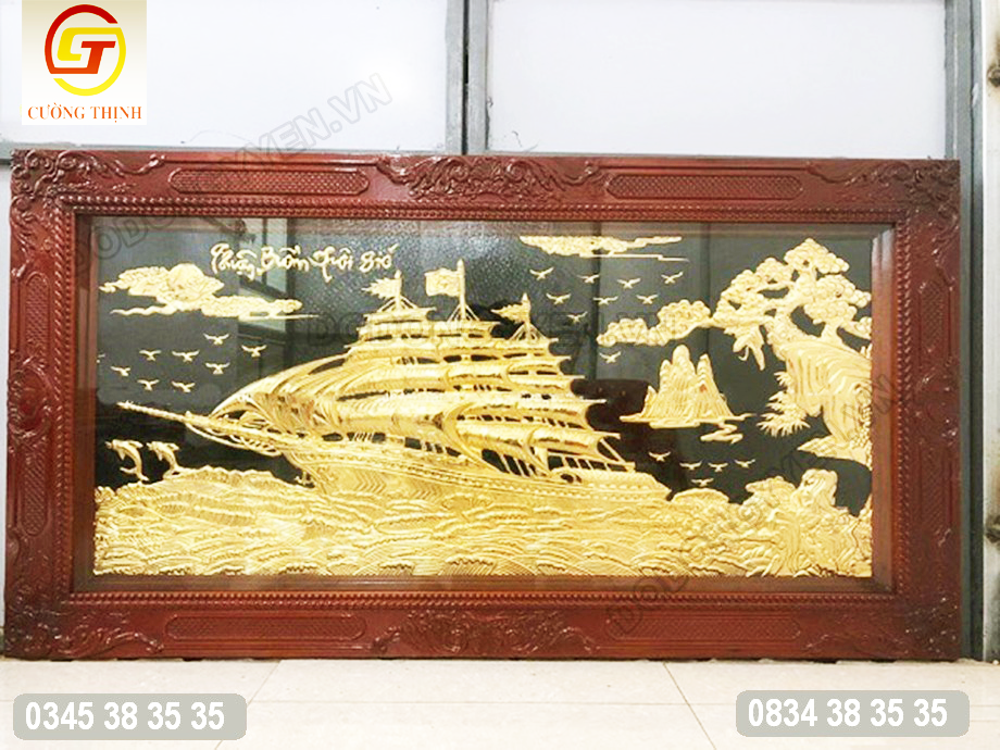 Tranh thuận buồm xuôi gió đồng vàng cao cấp 