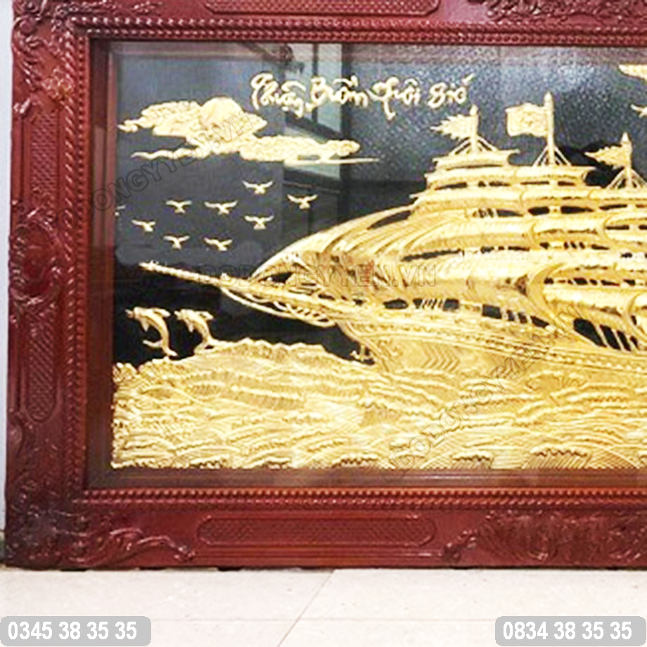 tranh thuận buồm xuôi gió dát vàng