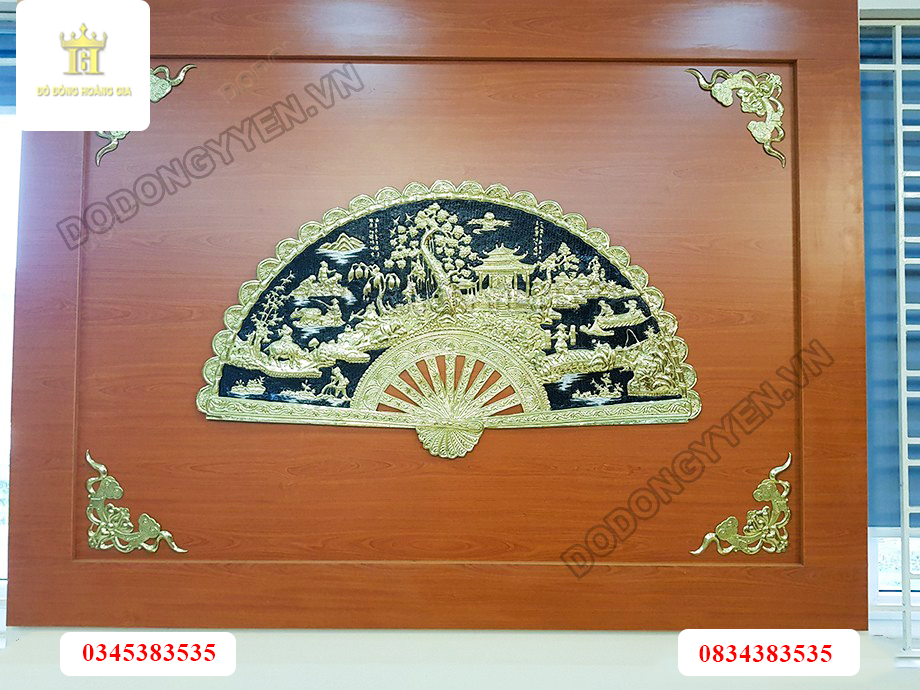 Tranh quạt đồng vàng