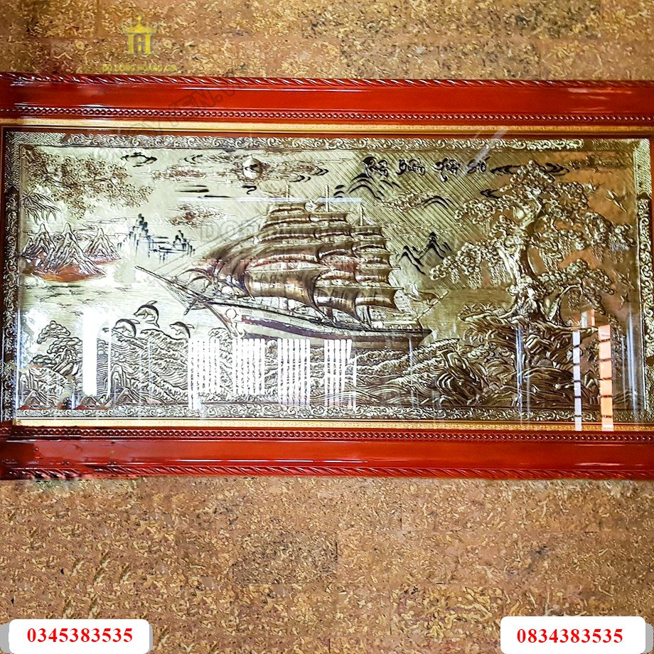Hình ảnh thuyền buồm dát vàng cao cấp