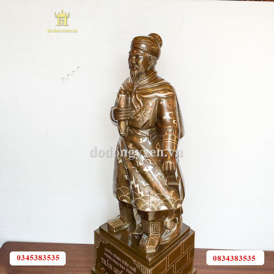 Tượng đồng khảm tam khí cao cấp