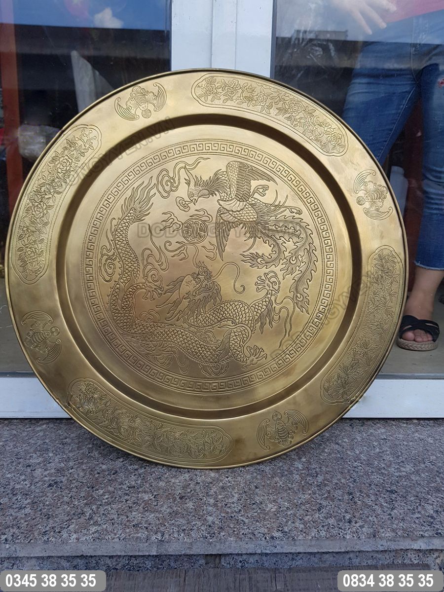 mâm đồng long phụng