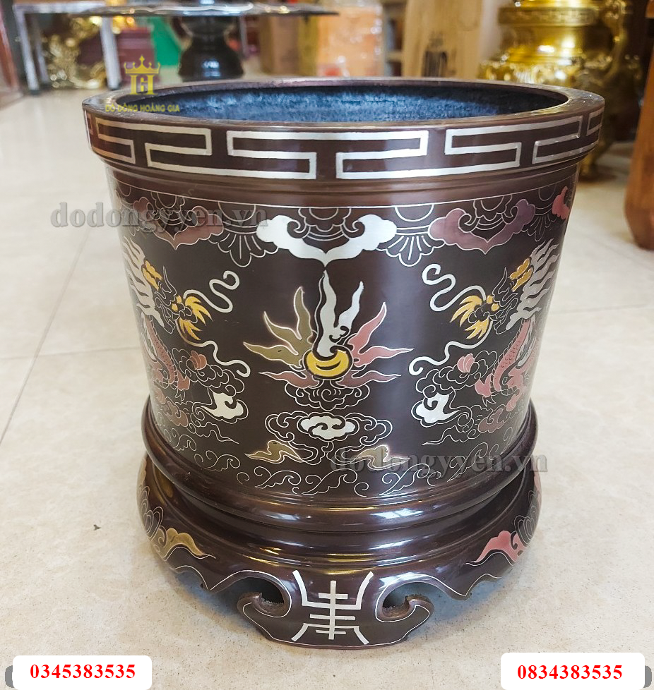 Bát hương khảm ngũ sắc đẹp