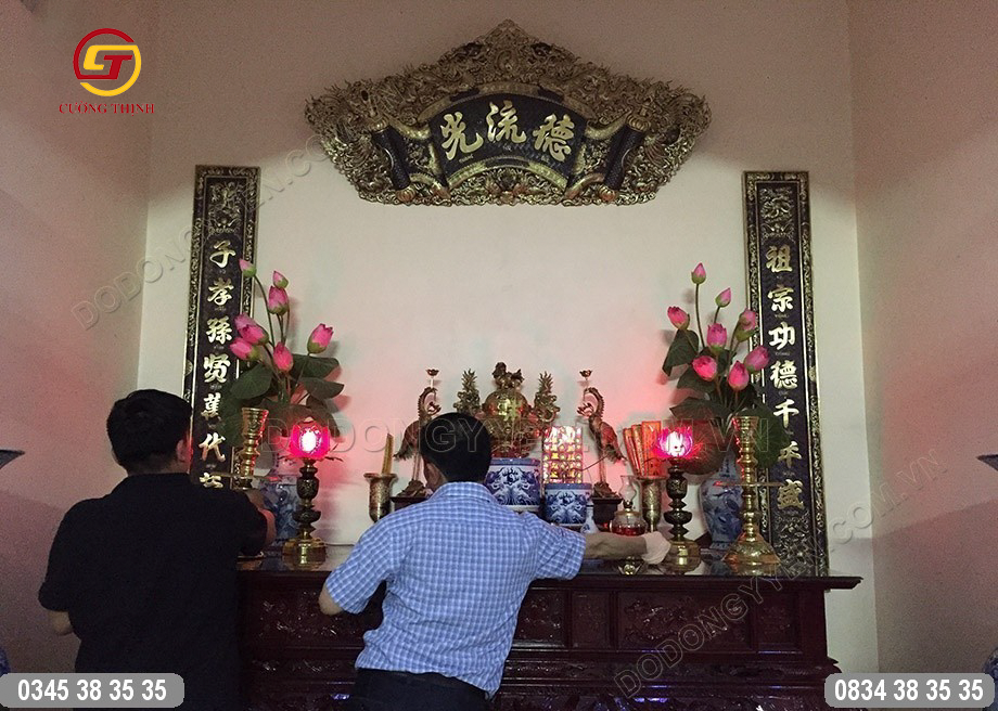 bộ cuốn thư đồng vàng cao cấp