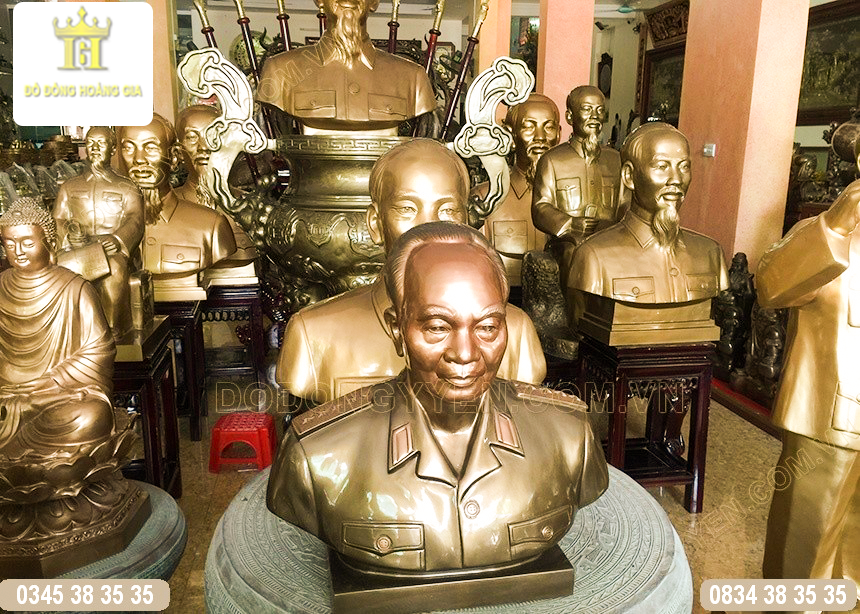 Tượng bác hồ đồng đỏ nguyên chất