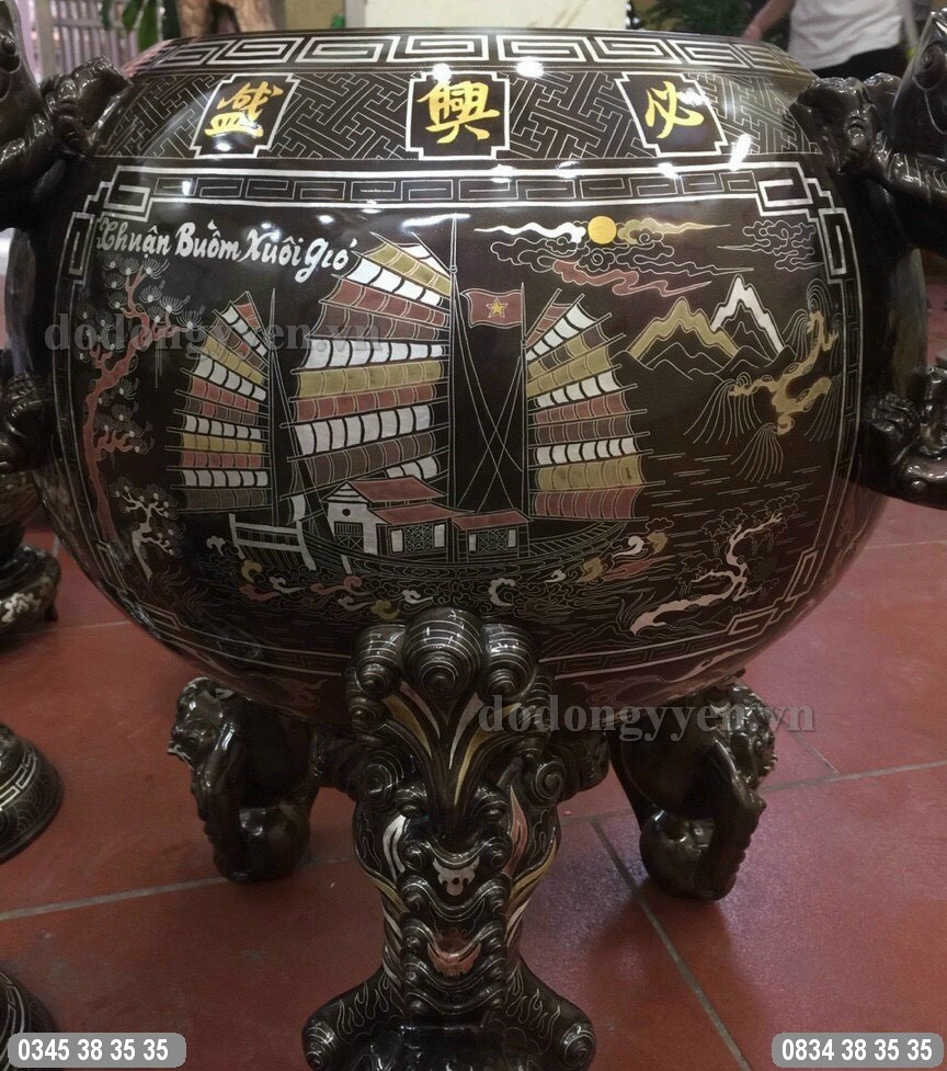 hoa văn thuận buồm xuôi gió khảm tam khí
