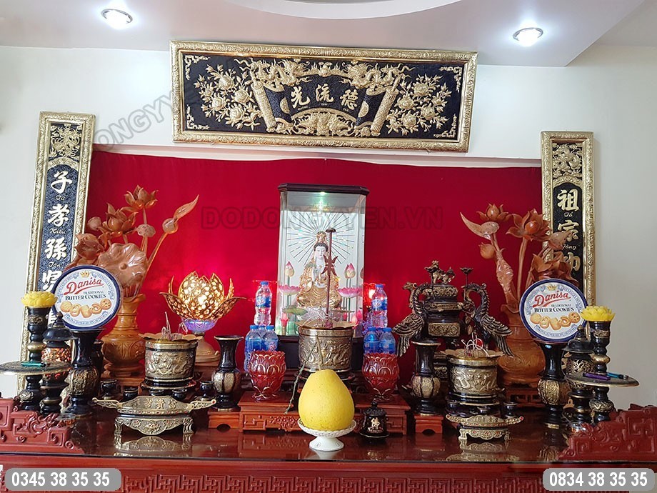 lắp đặt hoành phi câu đối