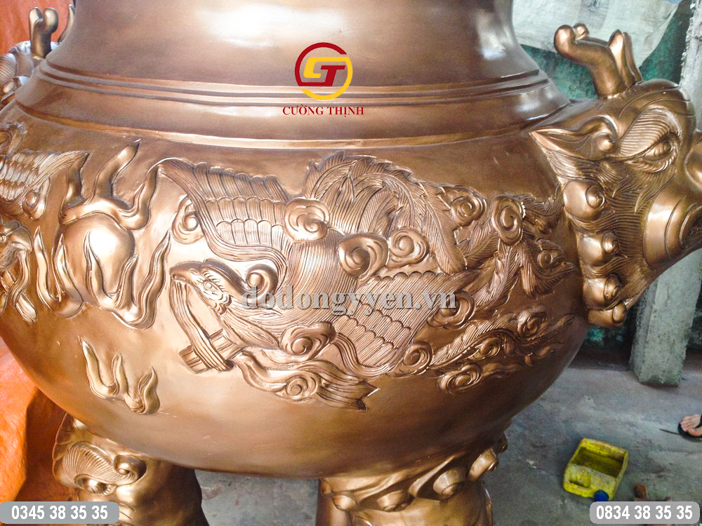 Lư hương đồng đỏ cao cấp