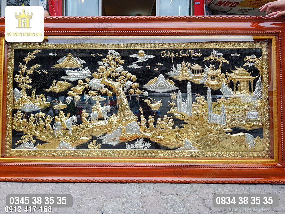 Tranh đồng quê khảm tam khí