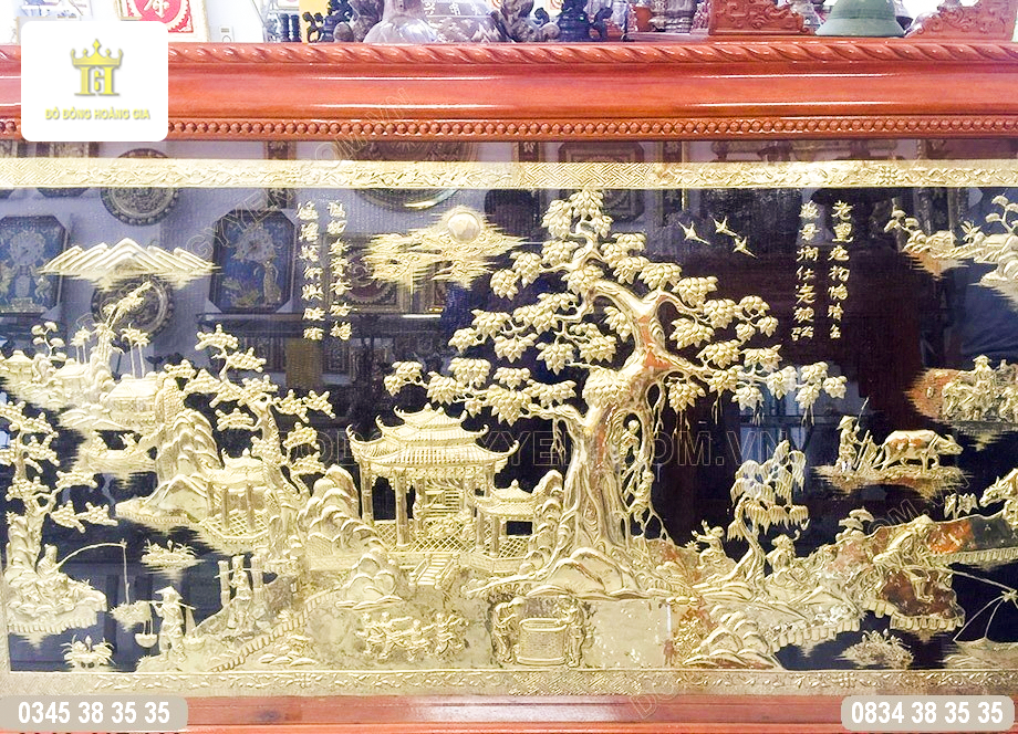 Tranh đồng quê đồng vàng cao cấp