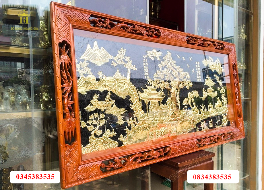 Tranh đồng quê được làm tỉ mỉ và chi tiết
