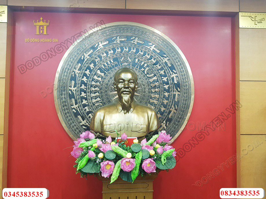 Tranh mặt trống đồng đỏ nguyên chất