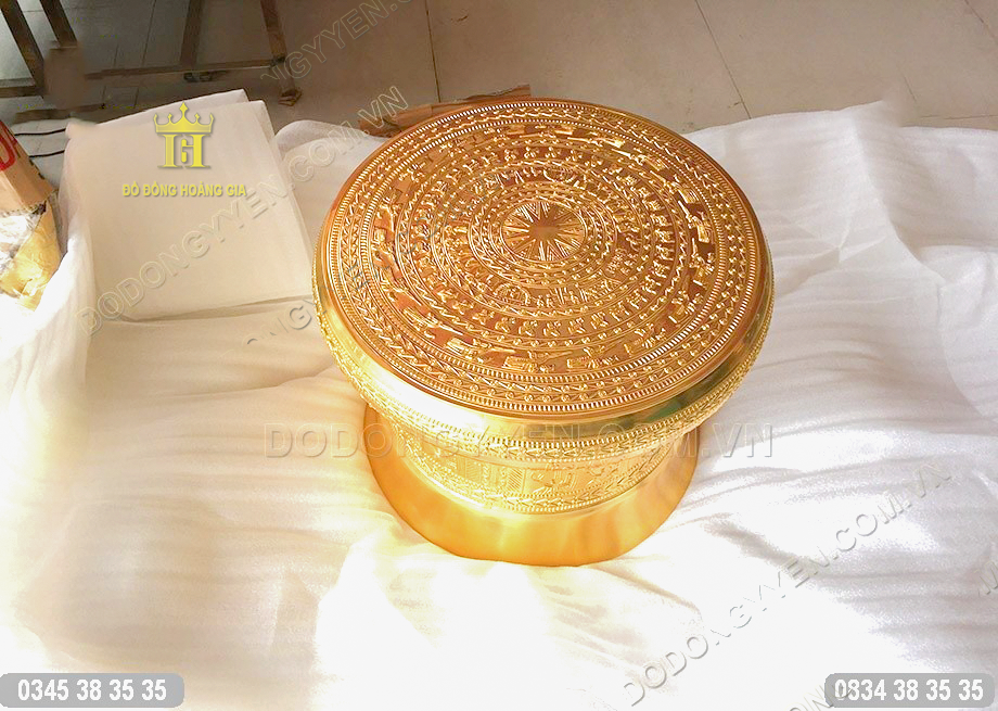 Trống đồng dát vàng cao cấp