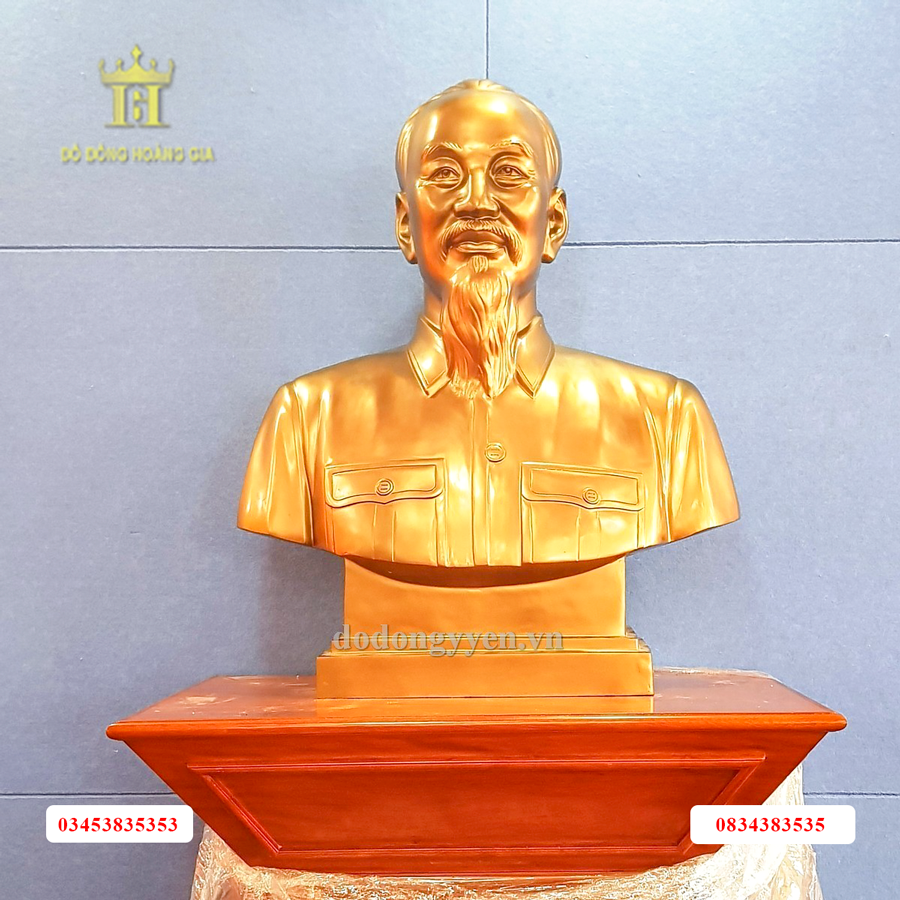 Tượng bác hồ đồng vàng cao cấp