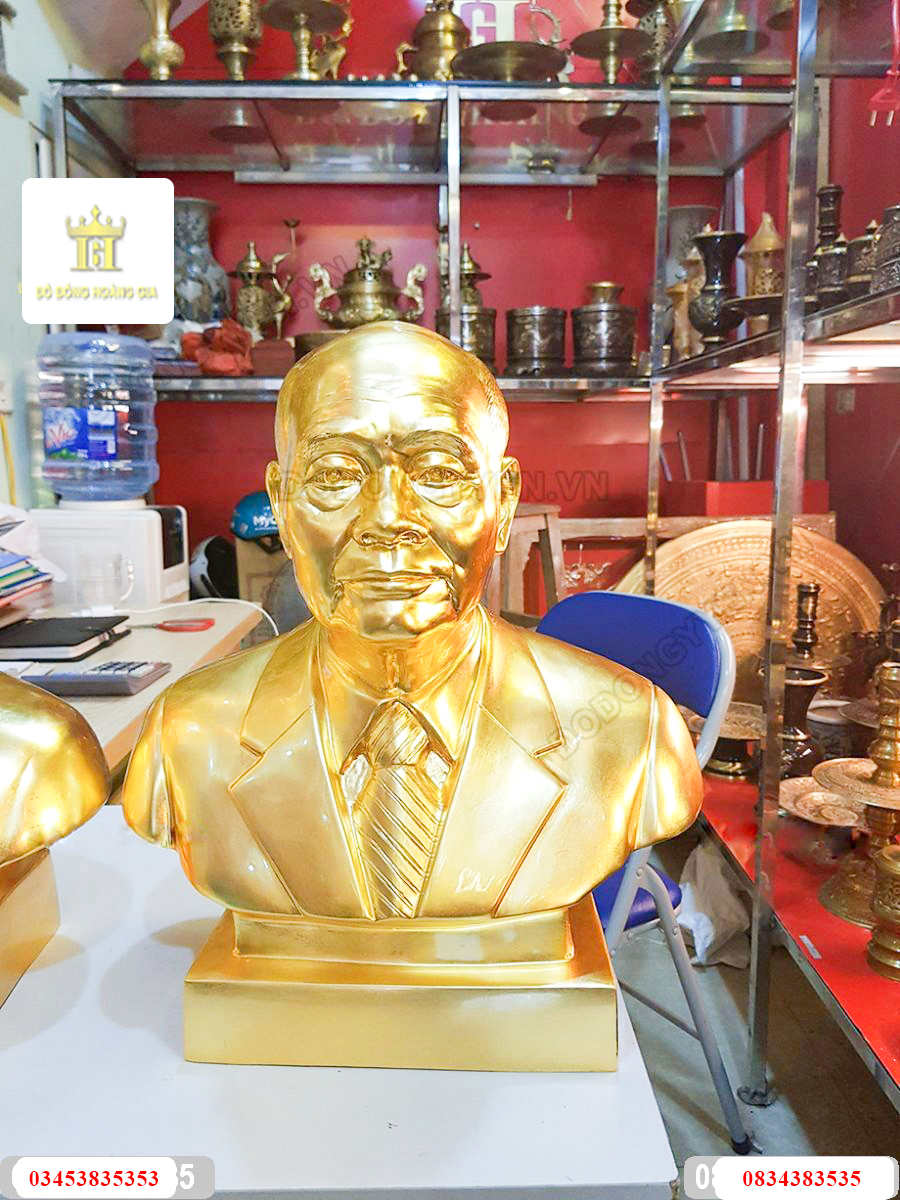 Tượng truyền thần cụ ông dát vàng cao cấp