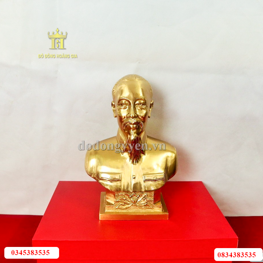 Tượng bác hồ được đúc từ nguyên liệu đồng vàng
