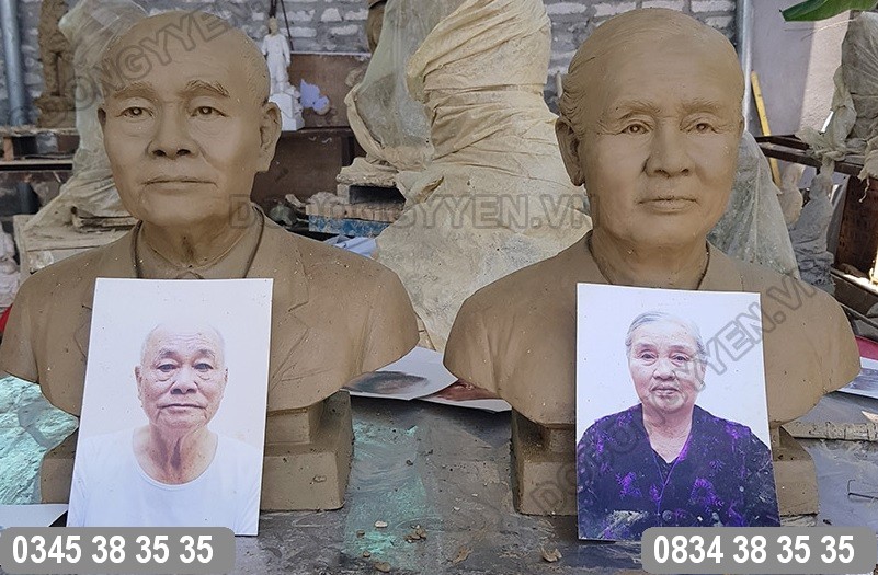 tạo mẫu đất đúc tượng truyền thần