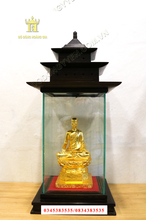 Tượng phật hoàng trần nhân tông dát vàng