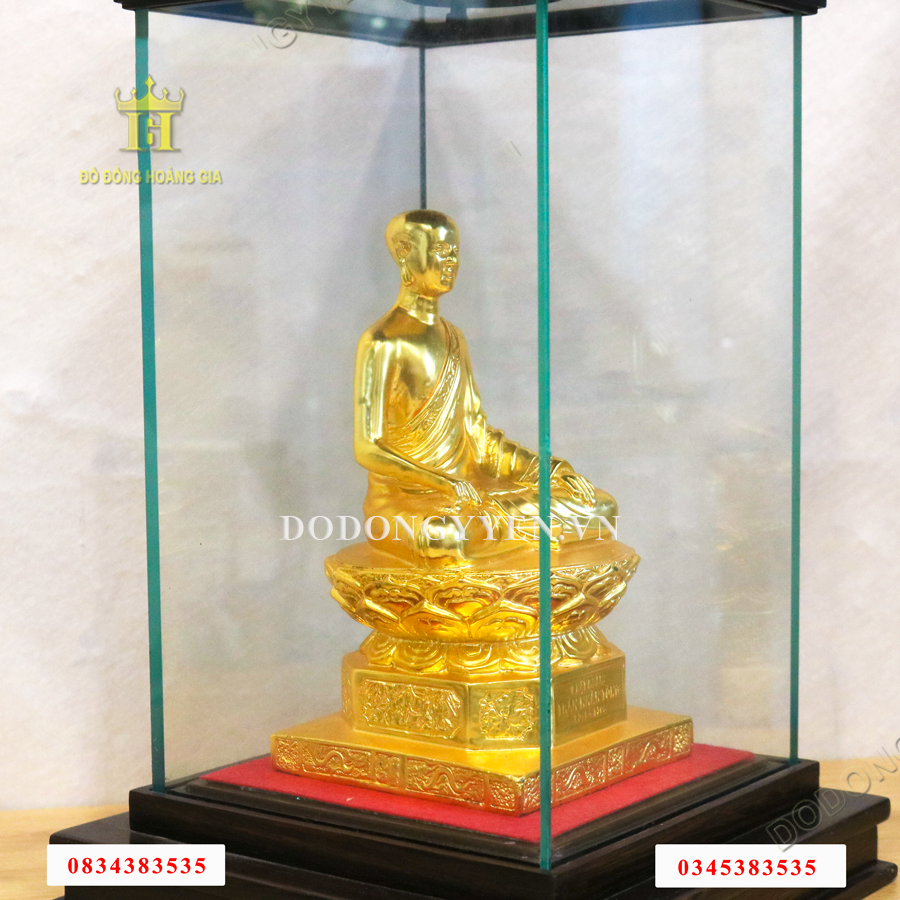 Tượng phật hoàng Trần Nhân Tông dát vàng cao cấp