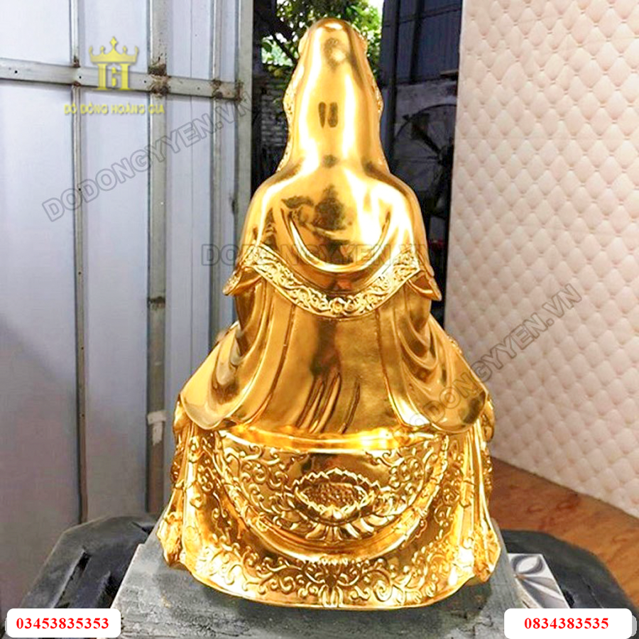 Tượng phật quan âm dát vàng cao cấp