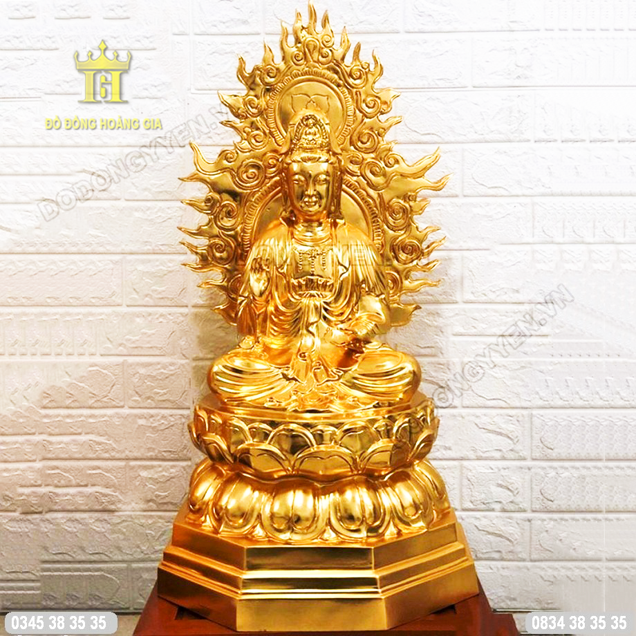 Tượng phật bà quan âm dát vàng nghìn tay nghìn mắt