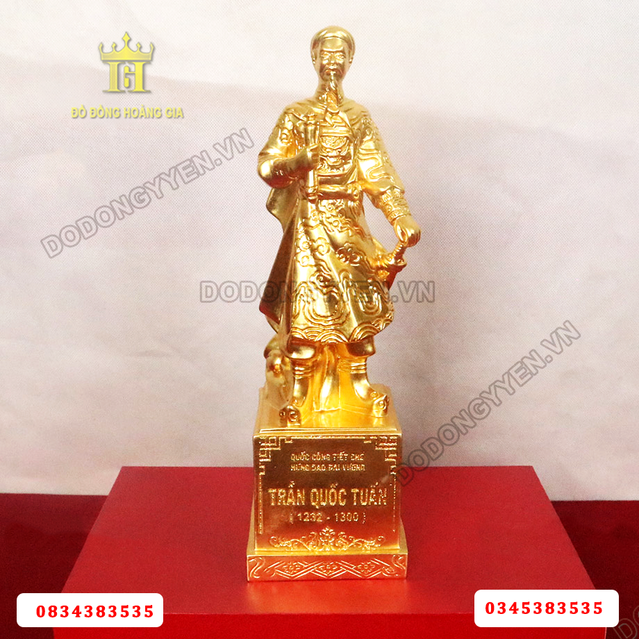 Tượng trần hưng đạo dát vàng cao cấp